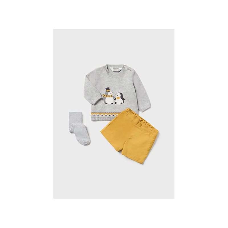 Conjunto corto y leotardo bebe niño mayoral