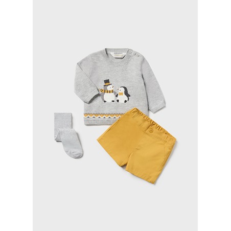 Conjunto corto y leotardo bebe niño mayoral