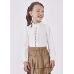 Blusa punto bordado niña...