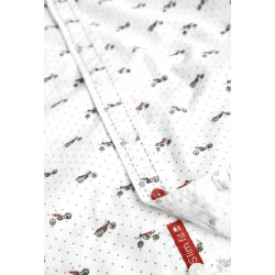 Camisa popelín "motos" de niño Boboli