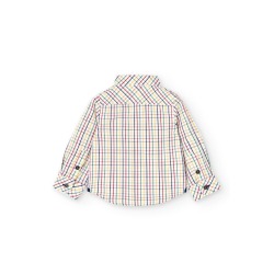 Camisa popelín cuadros de niño Boboli