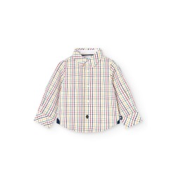 Camisa popelín cuadros de niño Boboli