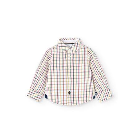 Camisa popelín cuadros de niño Boboli