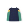 Camiseta punto elástico tricolor de niña Boboli