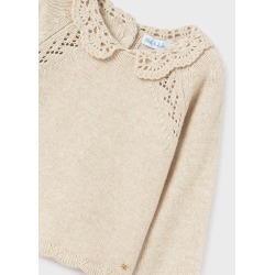 Jersey cuello crochet niña Abel&Lula