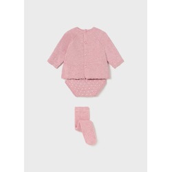Conjunto jersey tricot y leotardo bebe niña Mayoral
