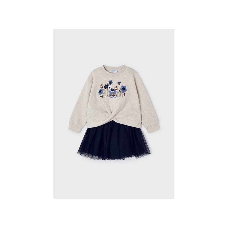 Conjunto 2 piezas falda tul niña Mayoral