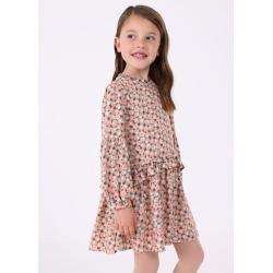 Vestido estampado volante...