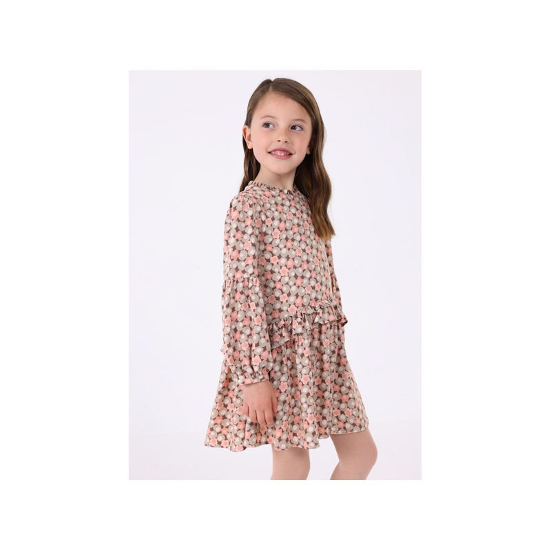Vestido estampado volante niña Mayoral