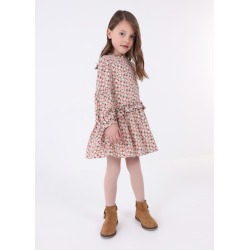 Vestido estampado volante niña Mayoral