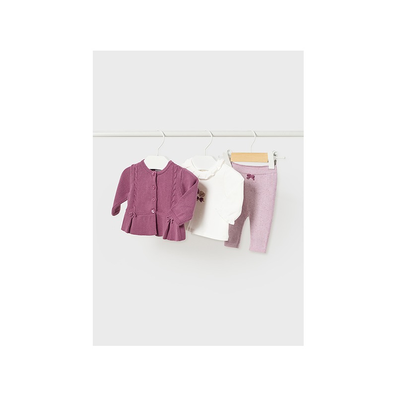 Conjunto 3 piezas tricot bebe niña Mayoral