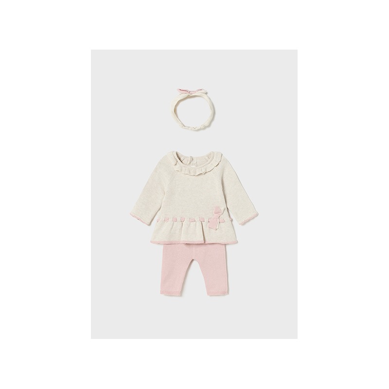 Conjunto 3 piezas tricot bebe niña Mayoral