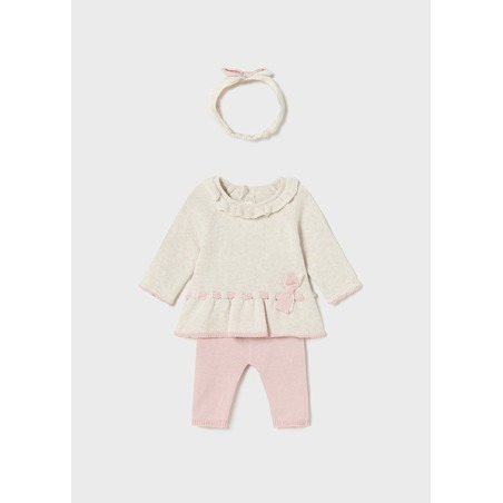 Conjunto 3 piezas tricot bebe niña Mayoral