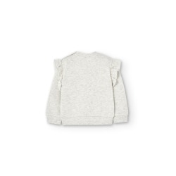 Sudadera felpa niña bordado flores Boboli