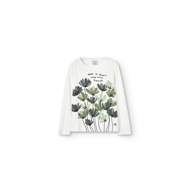 Camiseta punto flores de niña Boboli