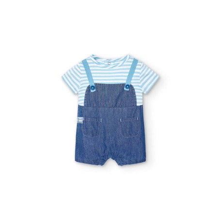 Pelele punto combinado bebé niño Boboli