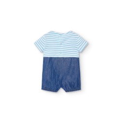 Pelele punto combinado bebé niño Boboli