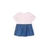 Vestido denim combinado bebé Boboli