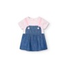 Vestido denim combinado bebé Boboli