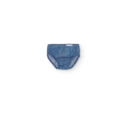 Vestido denim combinado bebé Boboli