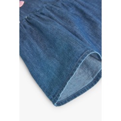 Vestido denim combinado bebé Boboli