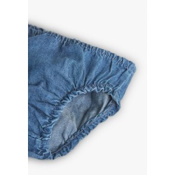 Vestido denim combinado bebé Boboli