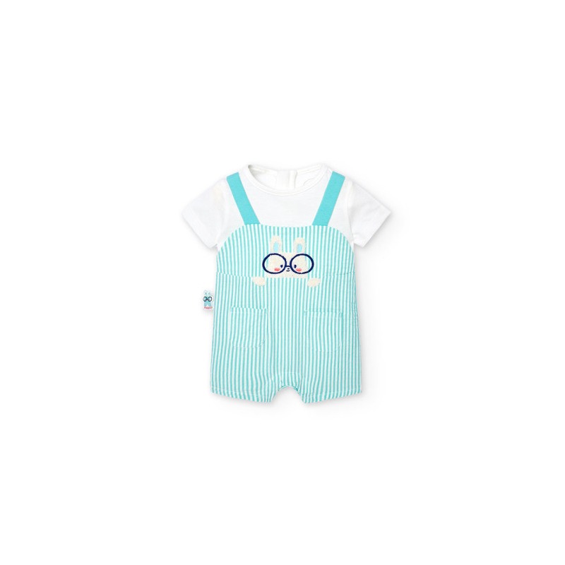 Pelele punto combinado bebé niño Boboli