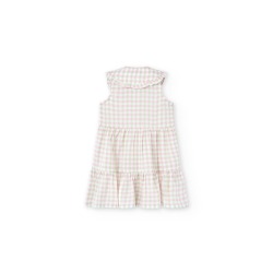 Vestido viscosa cuadros niña Boboli
