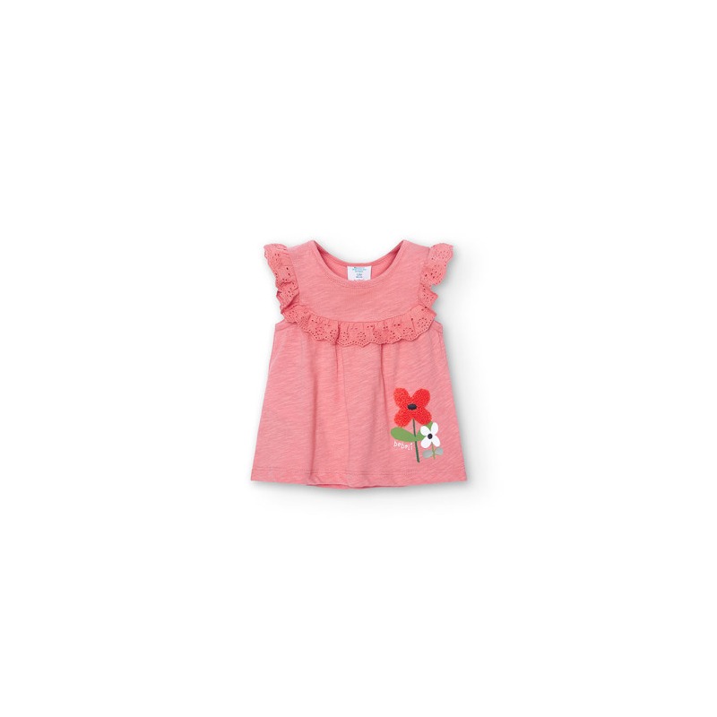 Camiseta punto flor de niña Boboli