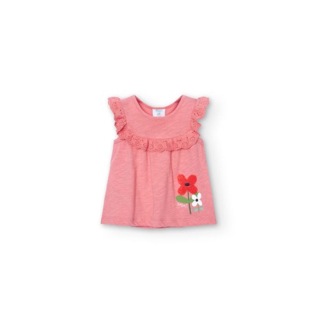 Camiseta punto flor de niña Boboli