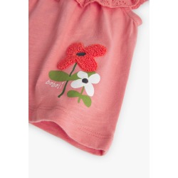 Camiseta punto flor de niña Boboli