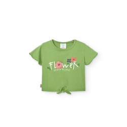 Camiseta punto flower niña...