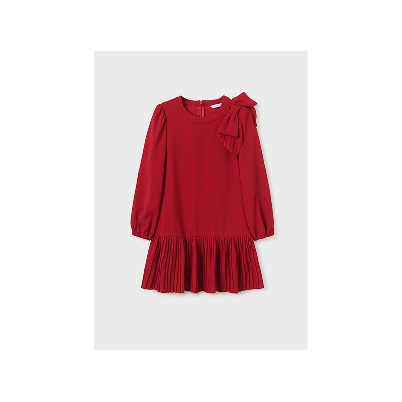 Vestido lazo crepe chica Mayoral