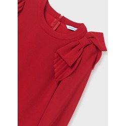 Vestido lazo crepe chica Mayoral