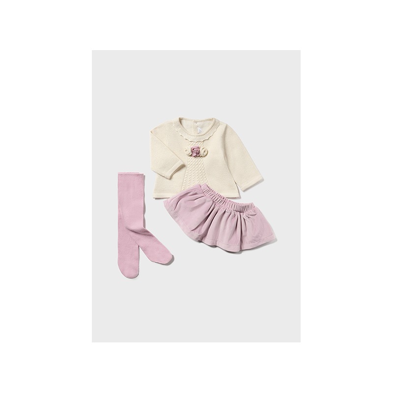 Conjunto 3 piezas bebe niña Mayoral