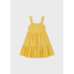Vestido punto perforado niña Mayoral