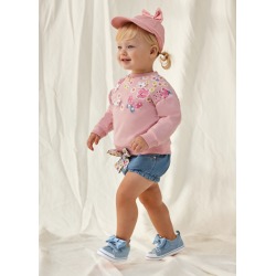 Pantalón corto denim niña...