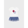 Conjunto falda lino bordado bebe niña mayoral