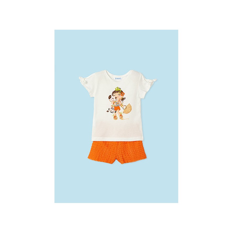 Conjunto short volantes niña mayoral