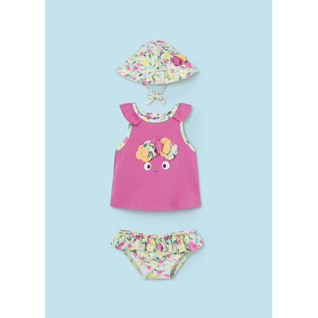 Conjunto baño y gorro bebe niña mayoral