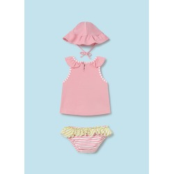 Conjunto baño y gorro bebe niña mayoral