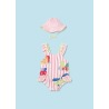 Bañador con gorro rayas bebe niña mayoral