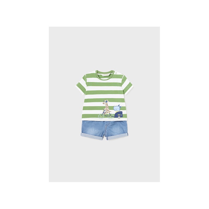 Conjunto pantalon corto tejano bebe niño mayoral