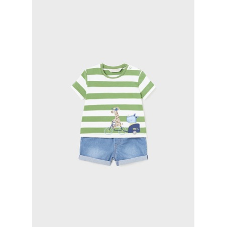 Conjunto pantalon corto tejano bebe niño mayoral