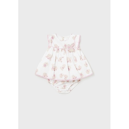 Vestido estampado saten bebe niña mayoral