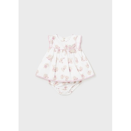 Vestido estampado saten bebe niña mayoral