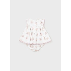 Vestido estampado saten bebe niña mayoral