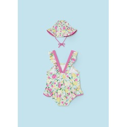 Bañador con gorro bebe niña mayoral