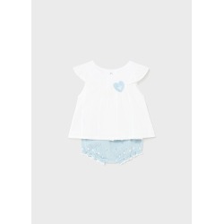 Conjunto short tricot bebe...