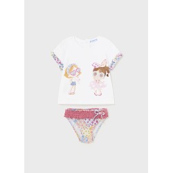 Conjunto camiseta culetin bebe niña